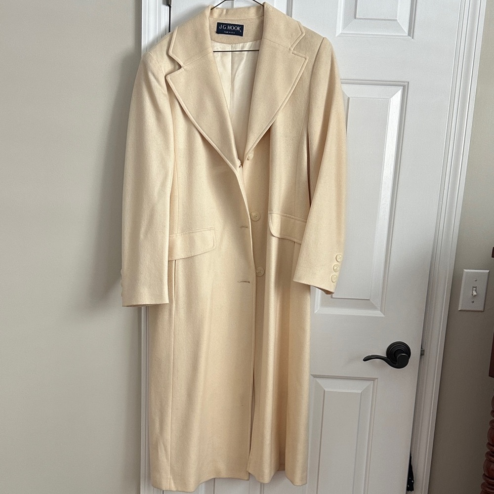 J. G Hook Cream Trench Coat